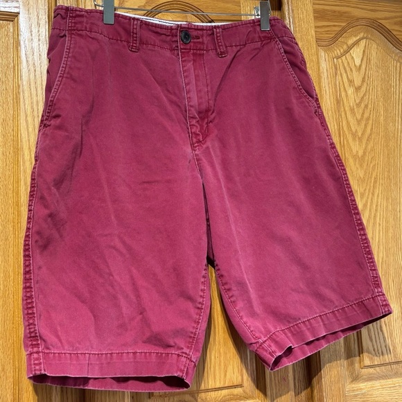 American Eagle Outfitters Longboard Skater Chino Shorts Faded Red Size 32 - Picture 2 of 8